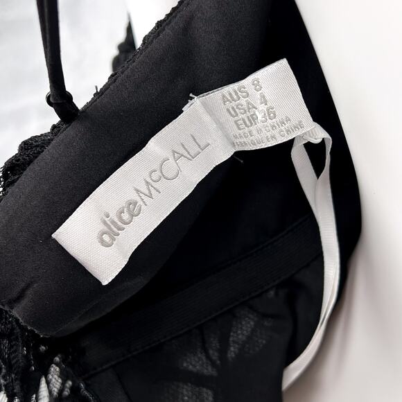 alice McCALL NWT Bless This Dress Lace Midi Dress Women’s Size 4 Off Shoulder - Picture 4 of 6